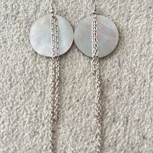 Elegant Silver Chain Drop Earrings